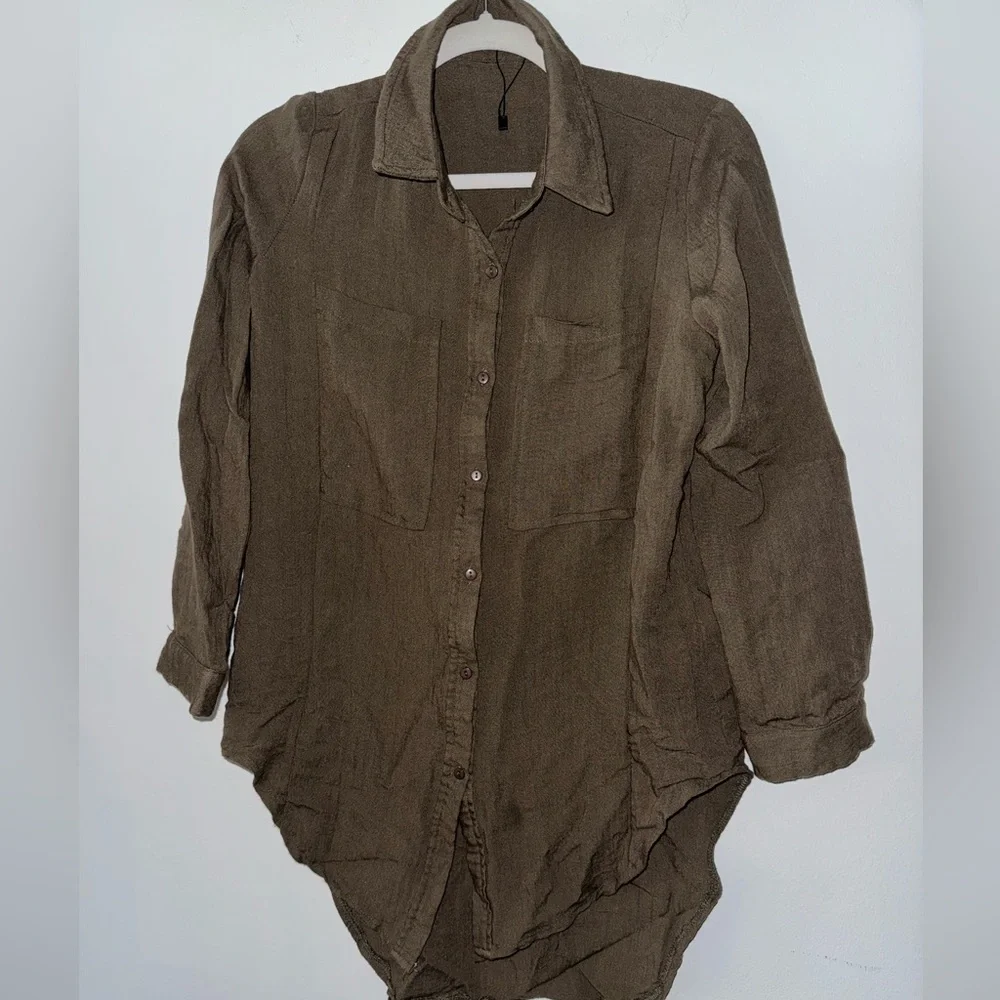LF women’s olive green button up - Picture 1 of 7